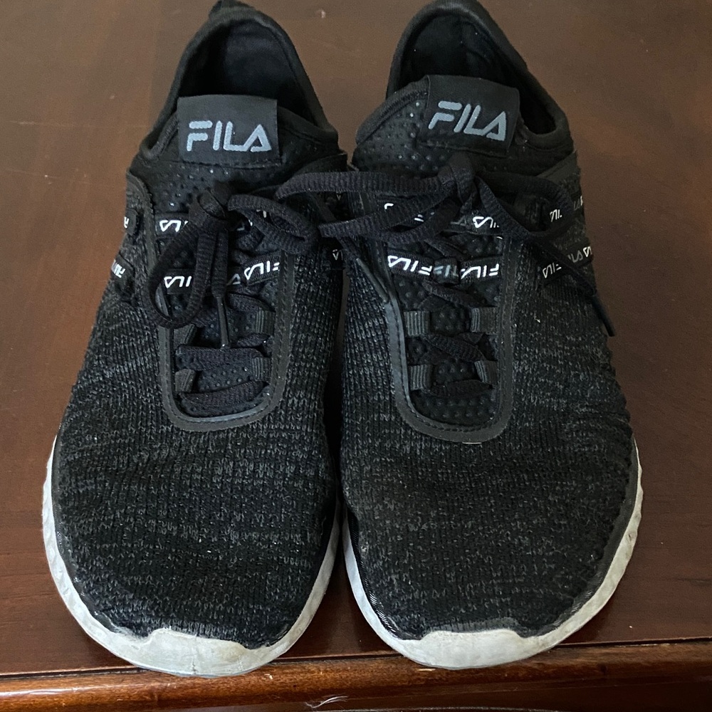 Fila Black and White Women's Athletic Shoes